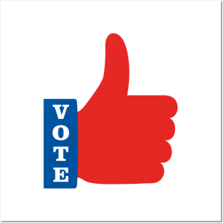 Thumbs Up Vote November 2020 Election Posters and Art